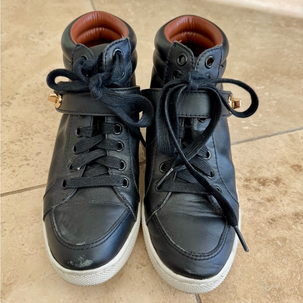 Coach Pembroke Black Leather High Top Sneakers